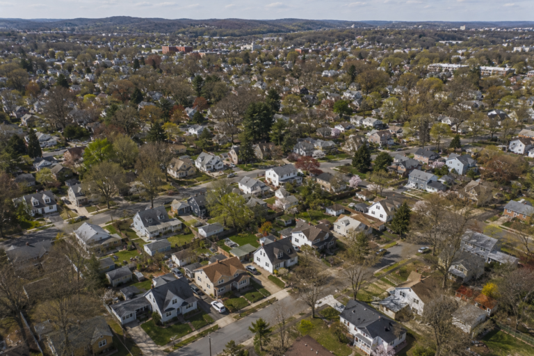 Established residential neighborhood of single-family homes