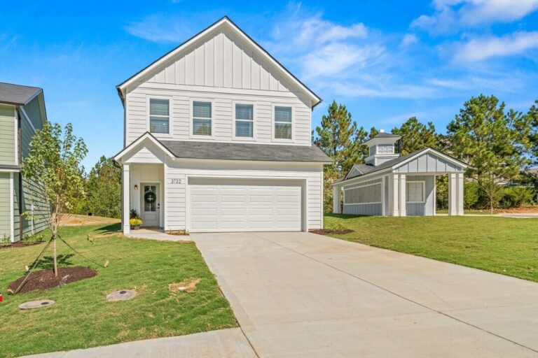 A two-story home with a two-car garage at Highline at Knoxville